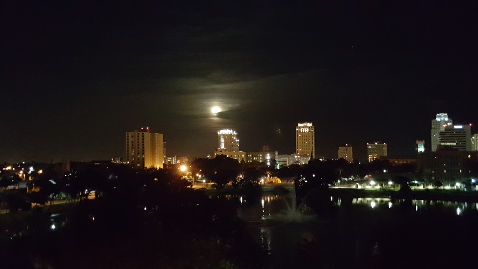 view from your patio at night